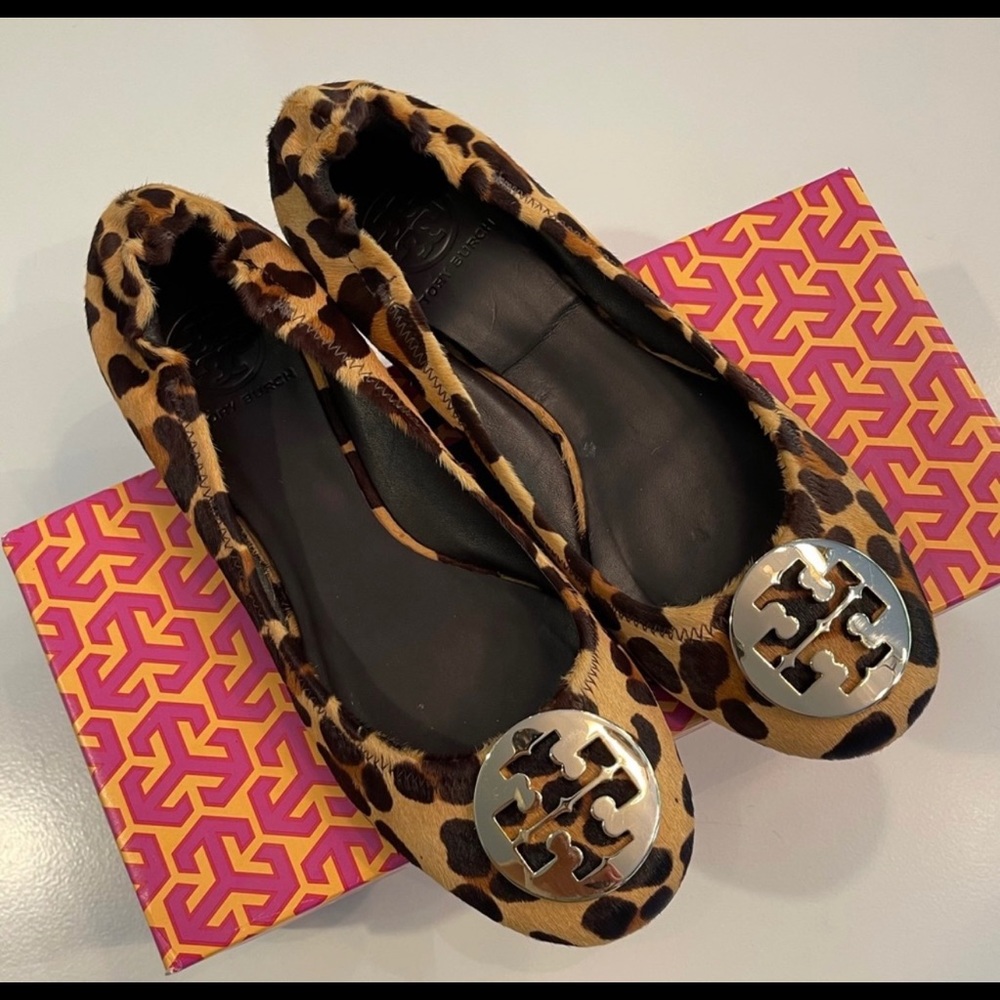 TORY BURCH LEOPARD REVA FLATS 8